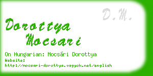 dorottya mocsari business card