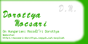 dorottya mocsari business card